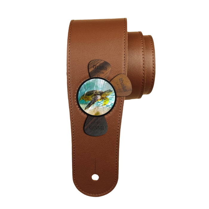 Thalia Hawaiian Sea Turtle "Honu" | Pick Puck Integrated Leather Strap – product image 2