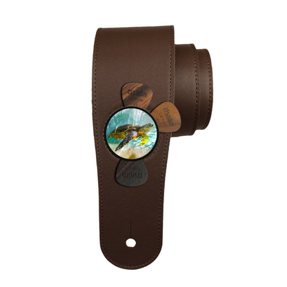 Thalia Hawaiian Sea Turtle "Honu" | Pick Puck Integrated Leather Strap – product image 3