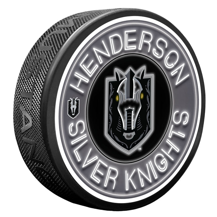 Henderson Silver Knights Puck - Neon - Vegas Team Store
