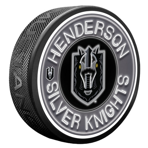 Henderson Silver Knights Puck - Neon - Vegas Team Store