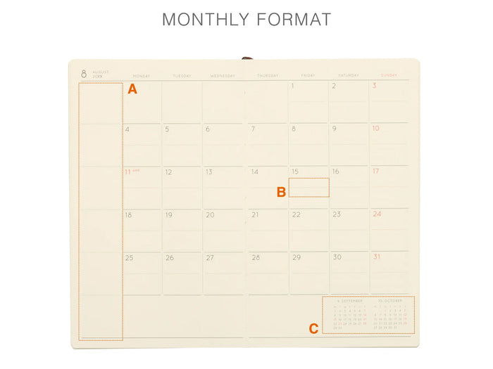 Hightide 2027 Monthly Diary Shine B6 Slim