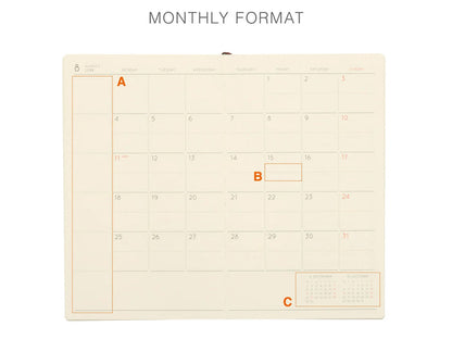 Hightide 2027 Monthly Diary Shine B6 Slim