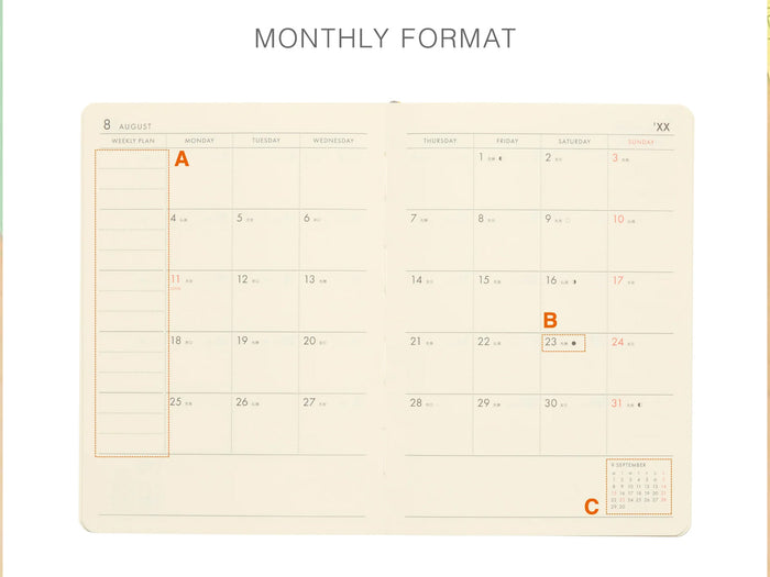 Hightide 2027 Weekly Diary Poche A6 Block