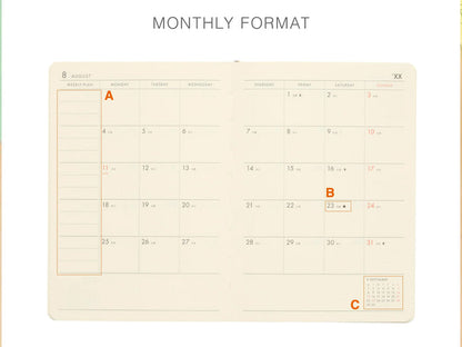 Hightide 2027 Weekly Diary Poche A6 Block