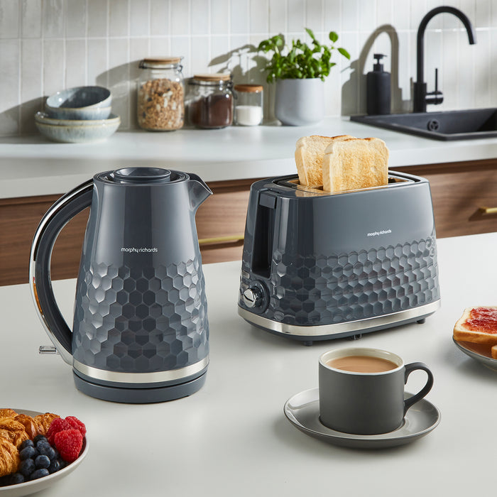 Hive Grey Kettle and Toaster Set