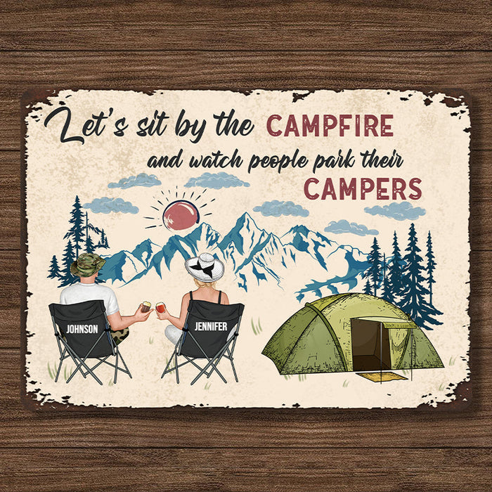 Home Is Where We Park It  - Customized Metal Signs - Gift For Camping Lover