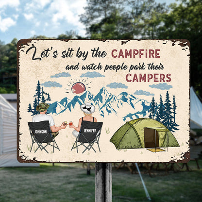 Home Is Where We Park It  - Customized Metal Signs - Gift For Camping Lover
