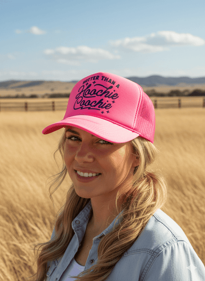 Hoochie Coochie Neon Pink Trucker HatNeon Pink
