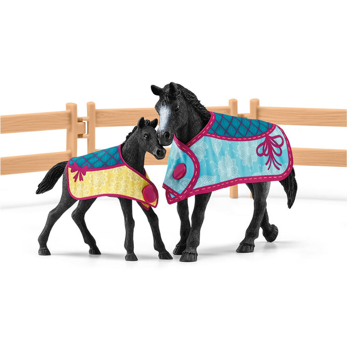 Horse Box with Mare and Foal
