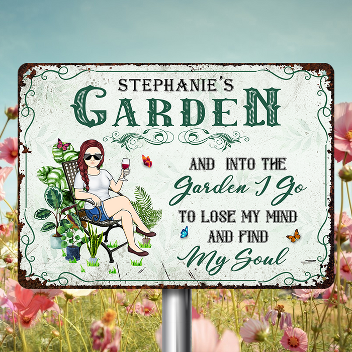 Into The Garden To Find My Soul - Garden Sign - Personalized Custom Classic Metal Signs