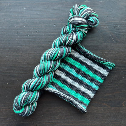 Investigations & Intrigue - Self Striping Merino Nylon Sock & DK