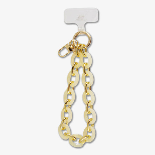 Ivory Marble Chain Phone Wristlet