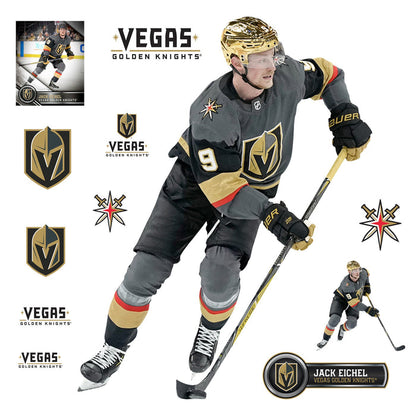 Jack Eichel - RealBig Collection - Official NHL - Vegas Golden Knights - Reusable Vinyl Wall Decals - Vegas Team Store
