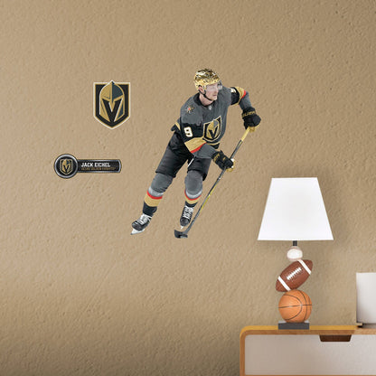 Jack Eichel - RealBig Collection - Official NHL - Vegas Golden Knights - Reusable Vinyl Wall Decals - Vegas Team Store