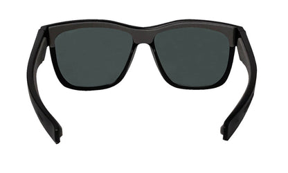 Bomber Jaco polarized safety sunglasses, back view of the frame and temples