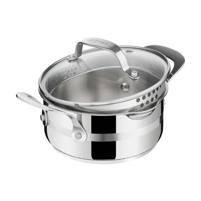 Jamie Oliver by Tefal Cook Smart Induction stewpot with glass draining lid