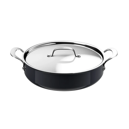 Jamie Oliver by Tefal Enjoy Ceramic Induction Hard Anodised Shallow Pan 30cm + Lid