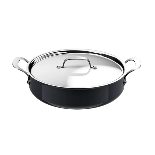 Jamie Oliver by Tefal Enjoy Ceramic Induction Hard Anodised Shallow Pan 30cm + Lid