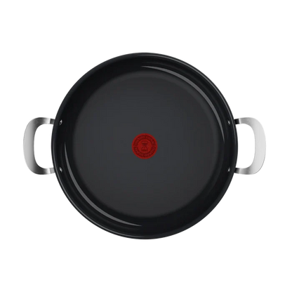 Jamie Oliver by Tefal Enjoy Ceramic Induction Hard Anodised Shallow Pan 30cm interior ceramic coating