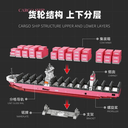 JIE STAR 9127 Pink container ship