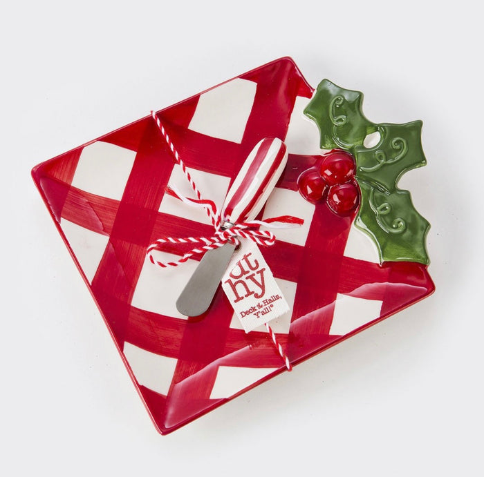 Jolly Saint Nick Holly Platter