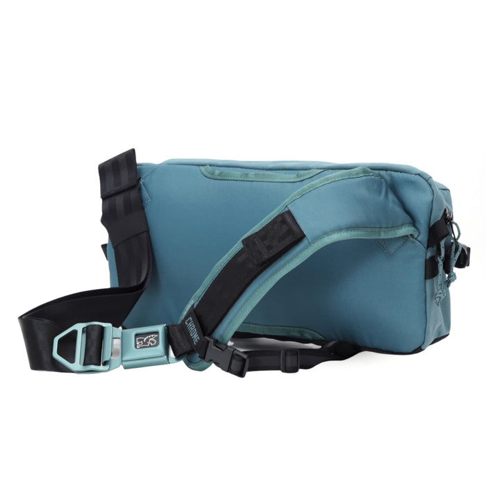 The back of the Kadet Sling in Steel Blue #color_steel blue