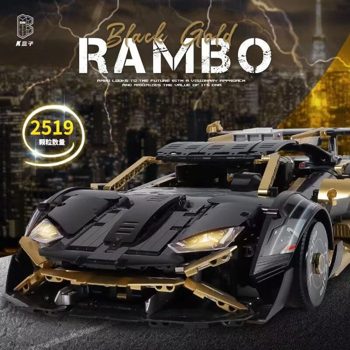 KBOX 10600 Black Gold Lamborghini Huracán STO Afobrick