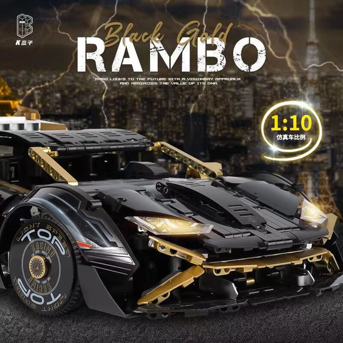 KBOX 10600 Black Gold Lamborghini Huracán STO Afobrick