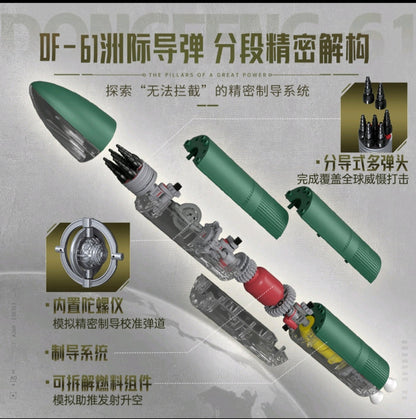 KEEPOLEY 23052 1:29 Dongfeng-61 land-based intercontinental strategic nuclear missile