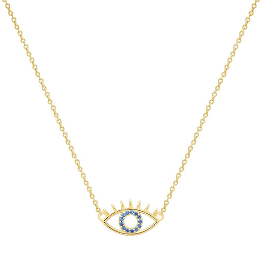 Kette ALLSEHENDES AUGE mit Zirkonia gelbgold