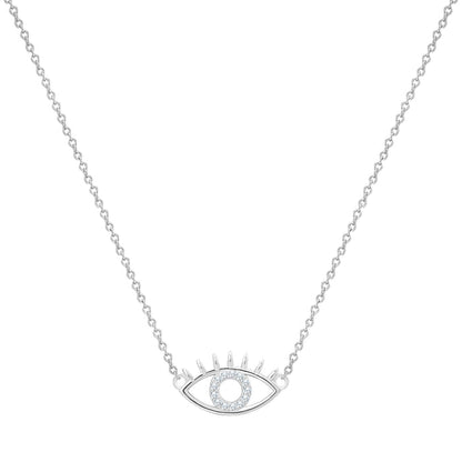 Kette ALLSEHENDES AUGE mit Zirkonia silber