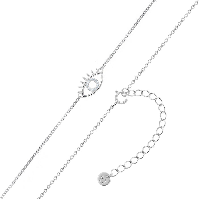 Kette ALLSEHENDES AUGE mit Zirkonia silber