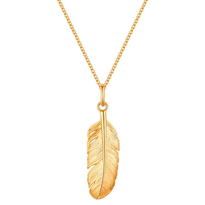 Kette mit Anhänger FEDER gold