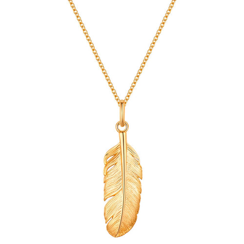 Kette mit Anhänger FEDER gold