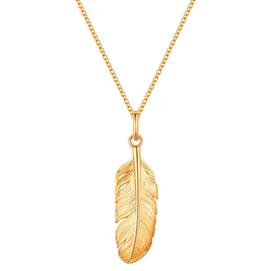 Kette mit Anhänger FEDER gold