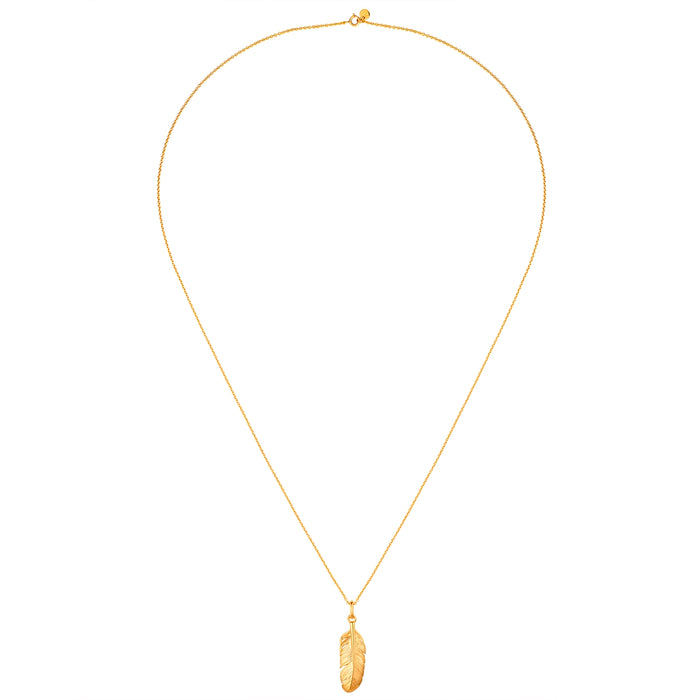 Kette mit Anhänger FEDER gold