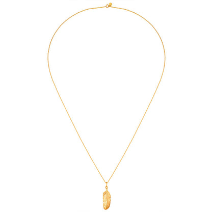Kette mit Anhänger FEDER gold