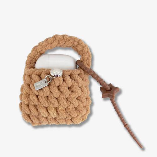 Knit Earbud / AirPods® Pouch - Latte