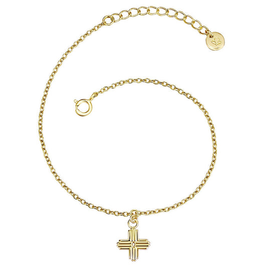 Kreuzarmband gold