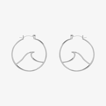Large Wave Hoop Earrings