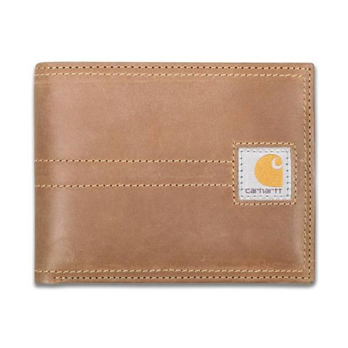 Carhartt Legacy passcase wallet in brown leather with removable ID window