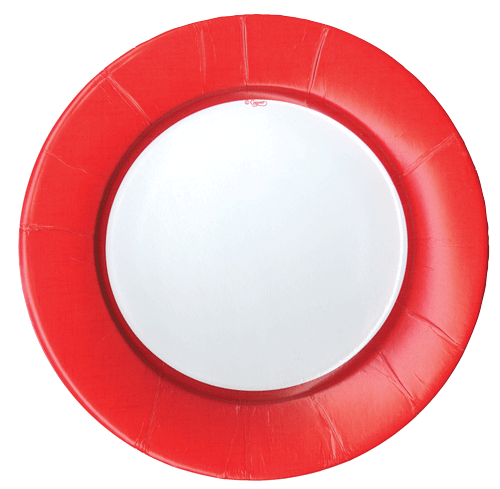 Linen Red Plates
