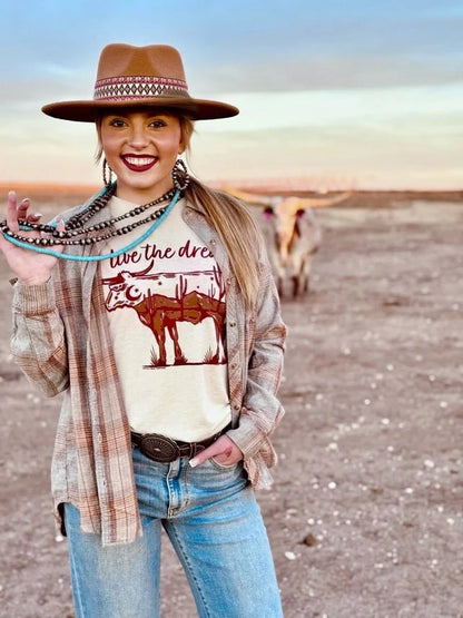 Live The Dream Longhorn Graphic TeeS