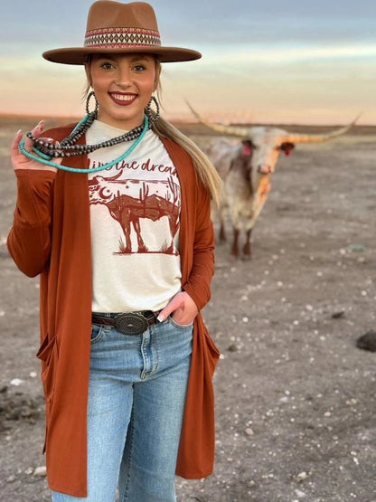 Live The Dream Longhorn Graphic TeeS