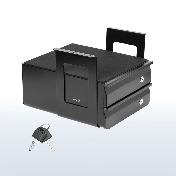 Secure Under Desk Pull-Out Locking Drawer with Keys
