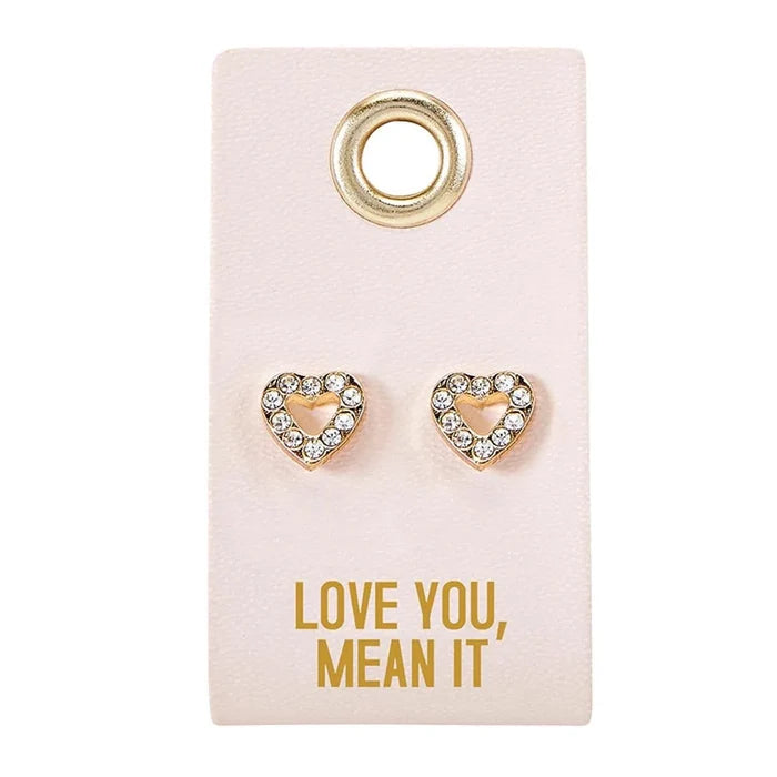 Heart-shaped stud earrings from LOVE WEDDING EARRING collections, perfect for women’s boho chic clothing