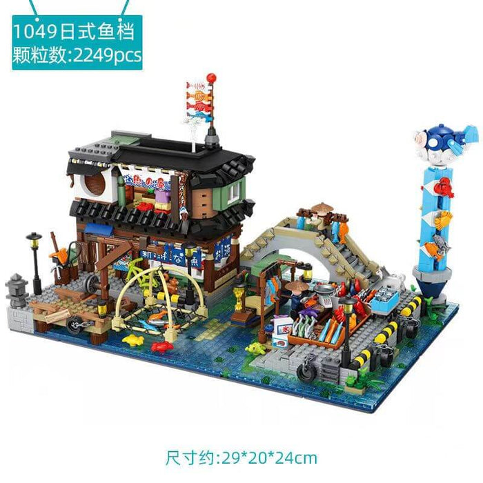 Loz 1049 Japanese fish stall Mini Brick LOZ
