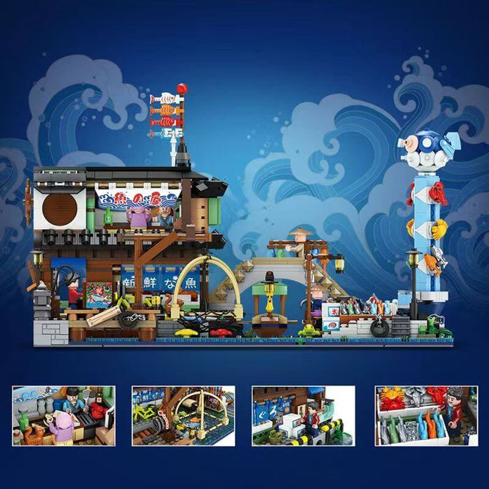 Loz 1049 Japanese fish stall Mini Brick LOZ