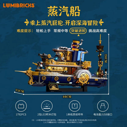 Lumibricks 11016 Steampunk Steamship