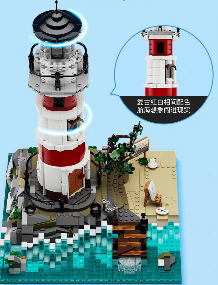 Lumibricks 18007 shoreline lighthouse